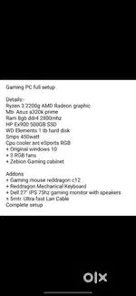 Gaming PC FULL setup