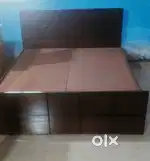 NEW LUXURYS QUEEN SIZE WITHOUT STORAGE COT MADE OF ASSAM TEEK,PLYBOD