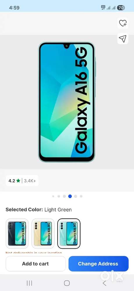 Samsung galaxy A16 5G  8+8 256