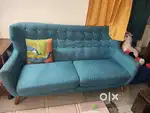 Blue colour 3 piece Sofa set