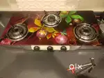 Three burner gas with glass top