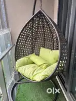Brown Wicker Swing