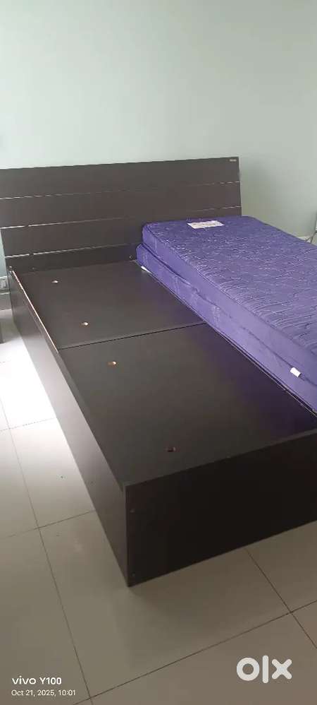 Double Bed with storage and mattress for sale