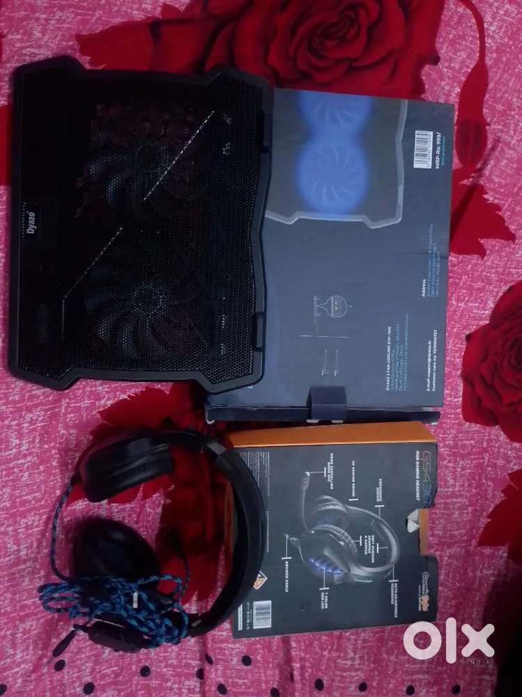 COSMIC BYTE HEADPHONE + DYNZO LAPTOP COOLING PAD