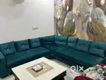 Sea green colour sofa