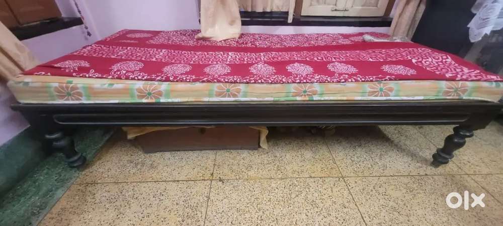 Bed made of precious mehagani wood