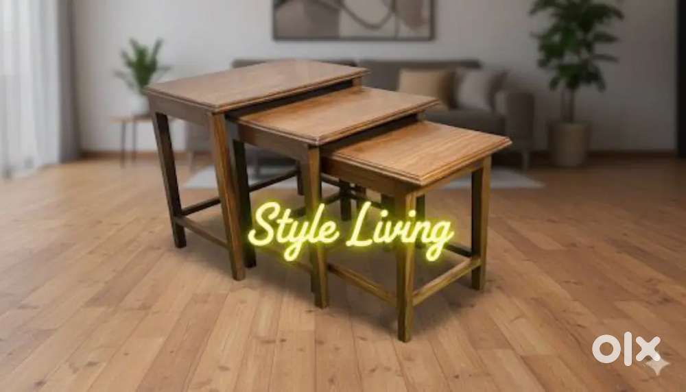Brand new pure teak wood side table 3 PC