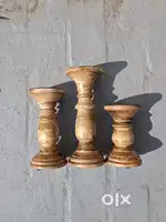 Antique Natural Candle Stand
