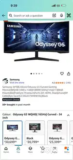 Brand new Samsung 34” Gaming Monitor