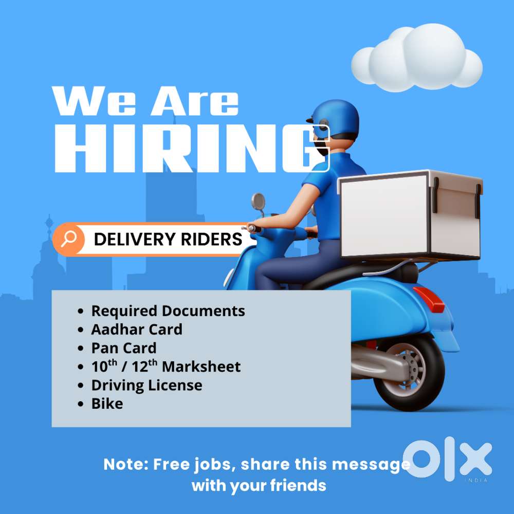 Delivery Boy Jobs in Karkhana, Hyderabad - Telangana