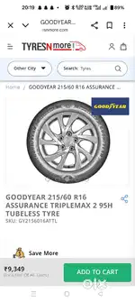 215 65 R16 tyre for Hyundai Venue,Maruti Nexa,Maruti Brezza, Tata Nexo