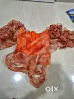 Free size Not used (new) orange crop top latest trending design