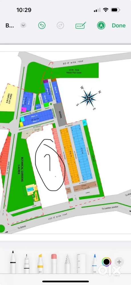 204 sqyd plot on 80ft wide road and facing 5 acre park in 113  Mohali