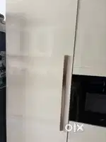 Pantry unit in kitchen without microwave