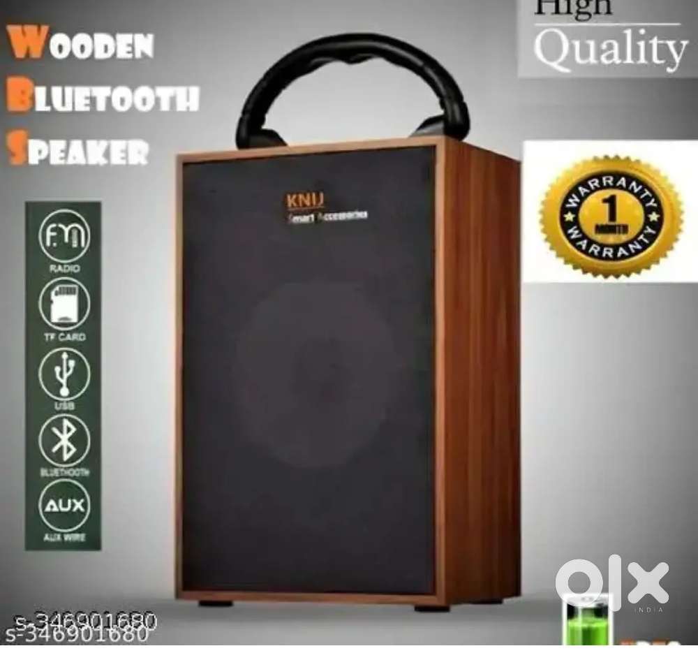 Ad Wooden Bluetooth Speaker With Dolby Sound Effect Speaker
