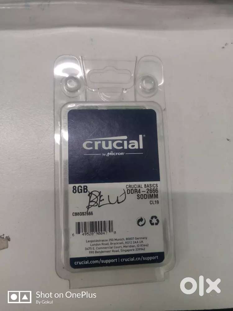 Crucial DDR4 Ram 8 GB Laptop