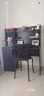 Study table with good storage and rack