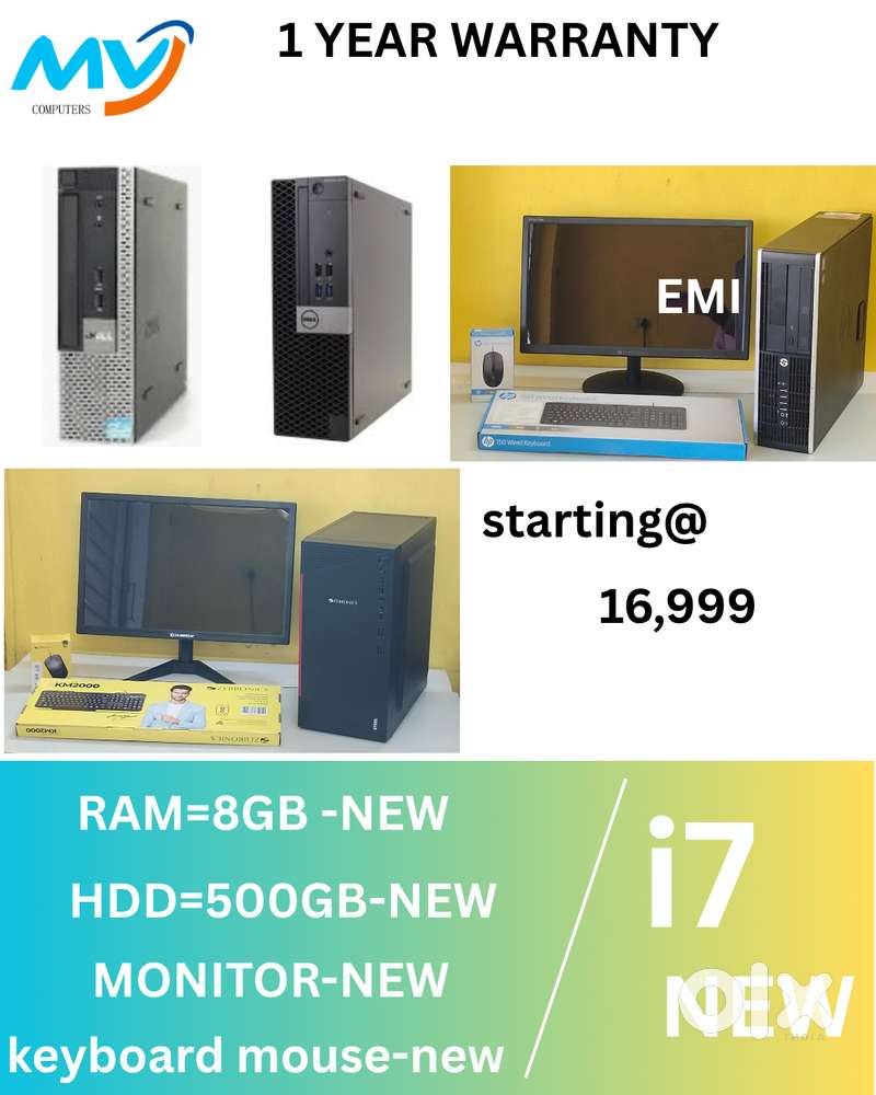 Desktop Laptop Sales & Service  CPU - Branded  Ram - 8GB DDR3
