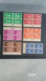 Indian Mint Stamps 1952 Unhinged - Block of 4 with Signal