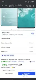 Vivo v30.  12gb 256 gb