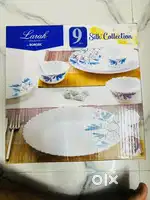 Larah by Borosil Dinner Set Opalware 9 psc Dinner Set