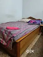 Bed and wardrobe