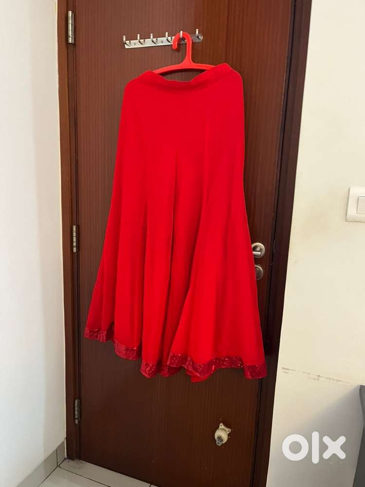 Red gorgette plazo XL size