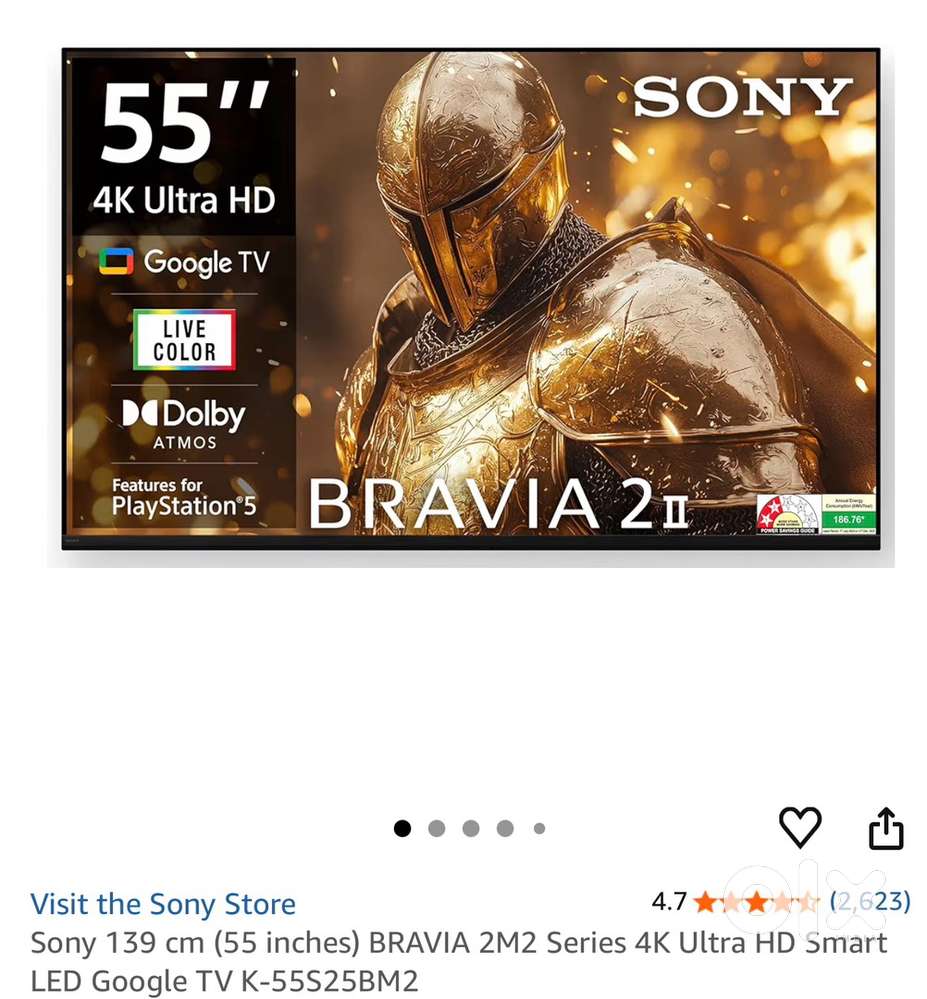 SONY TV 55INCH BRAVI 2 4K Ok-55S25BM2 SEAL PACK