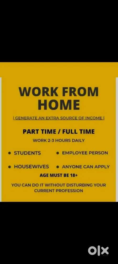 Work from home students,housewife anf job person