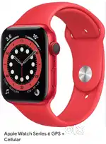 APPLE IWATCH SERIES 6 -- 44MM RED COLOR GPS + CELLULAR SPORTS BAND 
NO