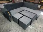 Sofa set with Centre Table & Puffy OFFER PRICE ₹24,999