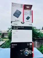 Sony m3 body with skny 24to70. 2.8 sigma Viltrox 85mm Godax flash bag
