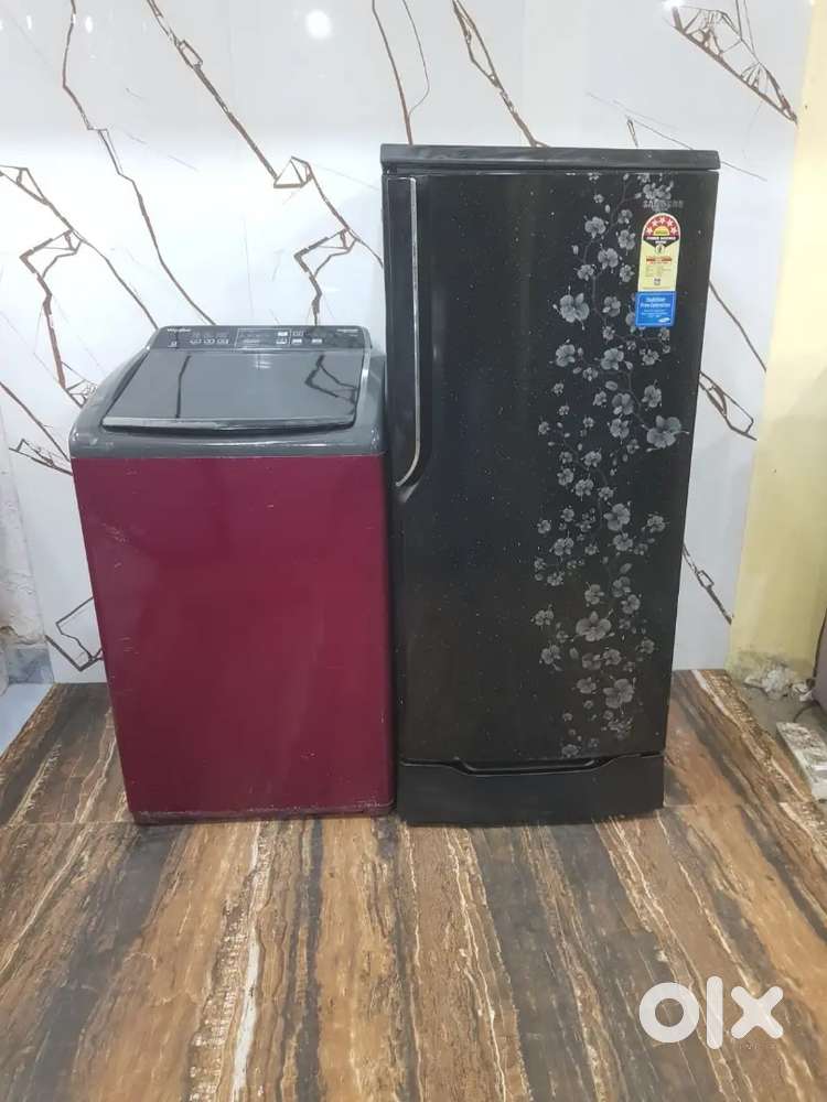 Samsung single door refrigerator and washing machine 1241+