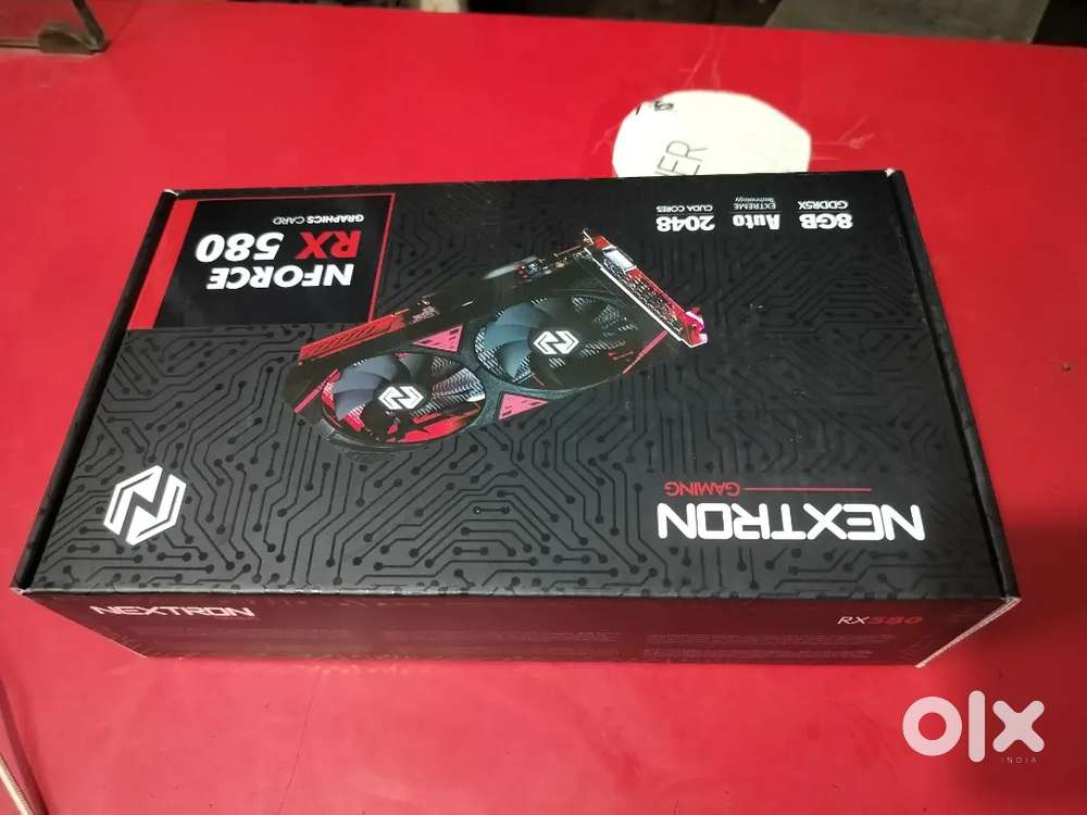 New box packed with 1 year warranty Nextron rx580 8 gb ddr5 graphic