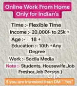 Age - 18+ Only Serious Person Apply Only.
