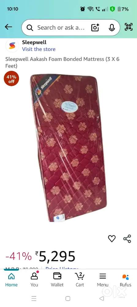 SLEEPWELL SINGLE BED MATTRESS FOR SALE 1400