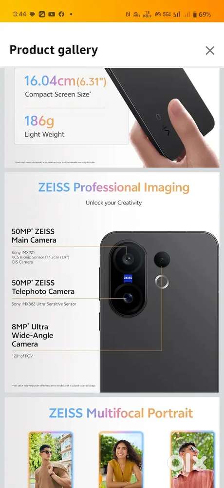 15 days old phone no any type of defect and newly seal pack phone