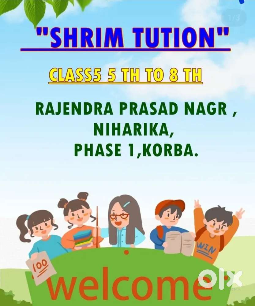 Class 4th  to 8th  HOME TUTION AVAILABLE, Batch tution available.