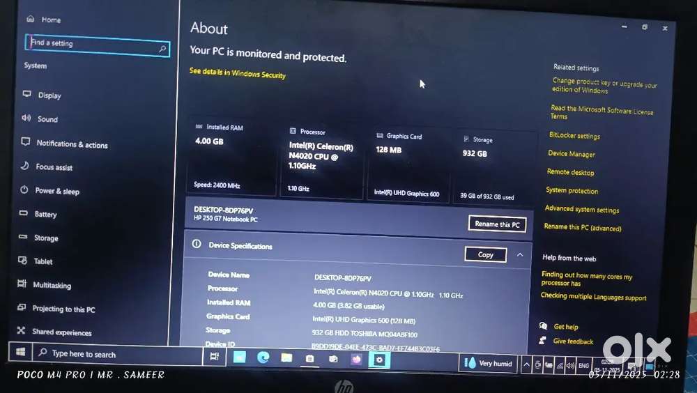 2nd hand laptop , in new condition