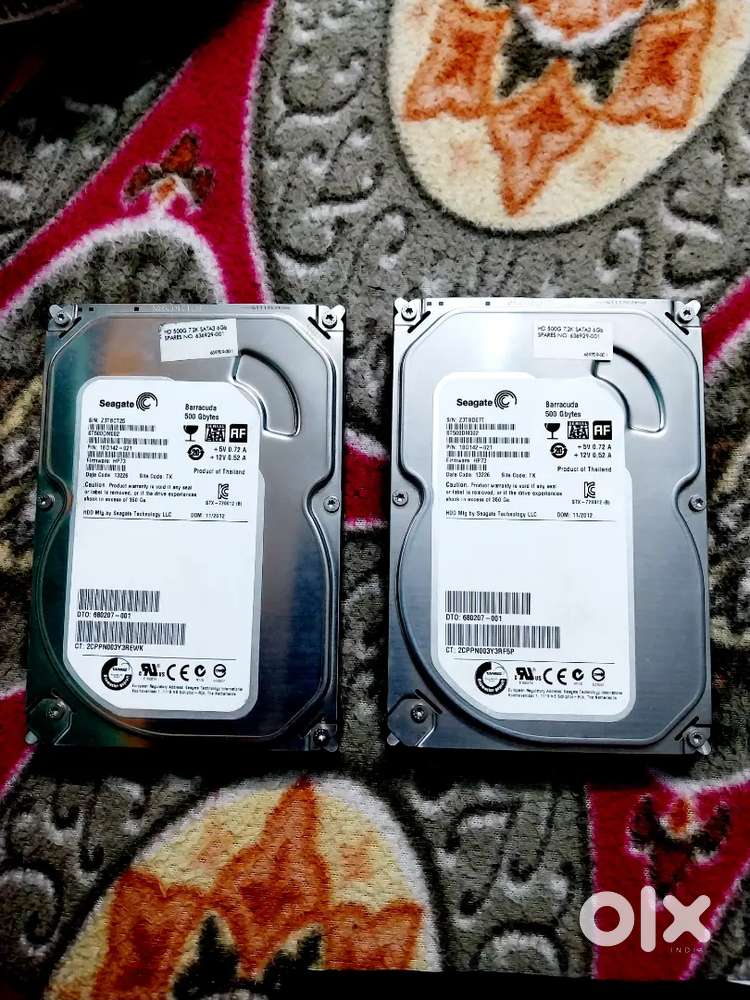 2 Seagate internal hard disk 500 gb good working condition