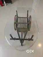Cart style Glass top Center Table