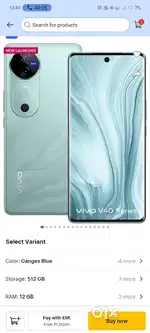 Vivo V40 512GB brend new condition
