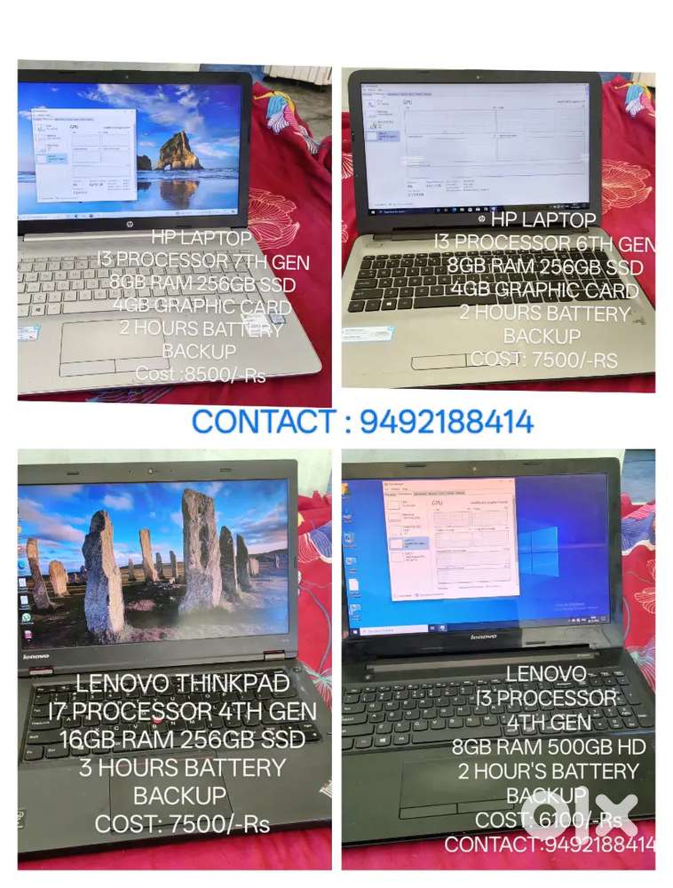 HP LENOVO REFURBISHED LAPTOPS FOR SALE