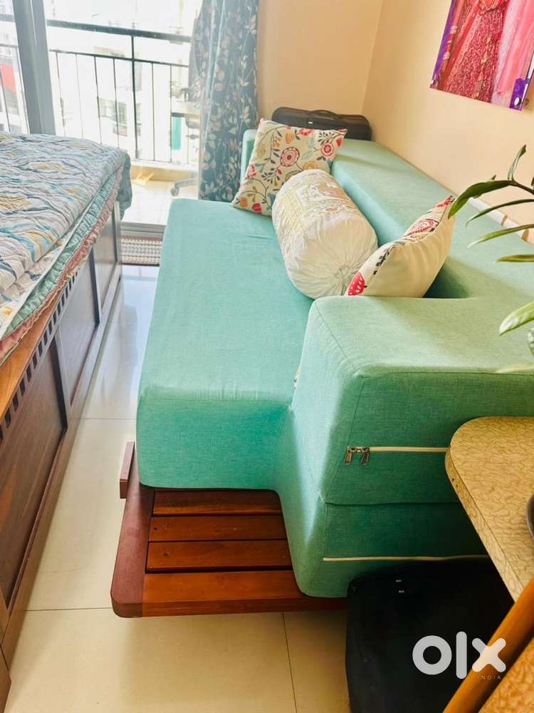 Sofa cum bed with extendable stand