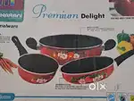 Induction Base 3 piece set with kadhai, Tarka and Fry Pan