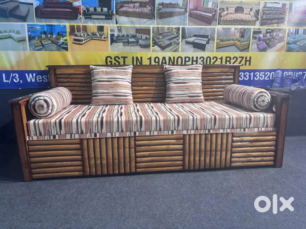 New branch sofa cum bed segun wooden