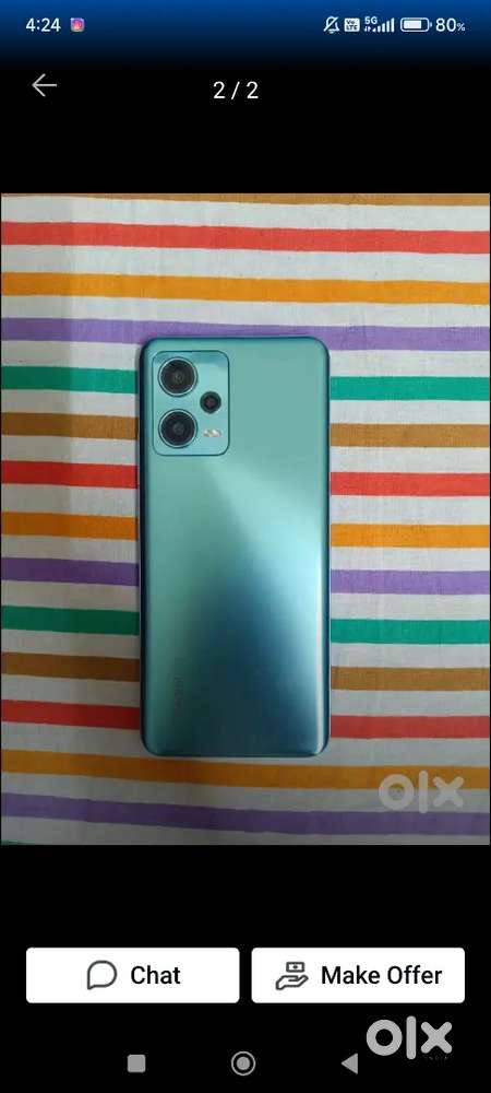 Redmi note 12 5G White mein mines ka dot hai 4 +128 hai