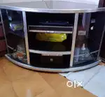 WOOD CORNER TABLE SHOWCASE, SUITABLE FOR 55 INCH TV STAND