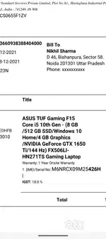 Laptop for sale