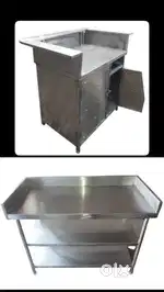 Stainless steel juice shop table and plain tea shop table